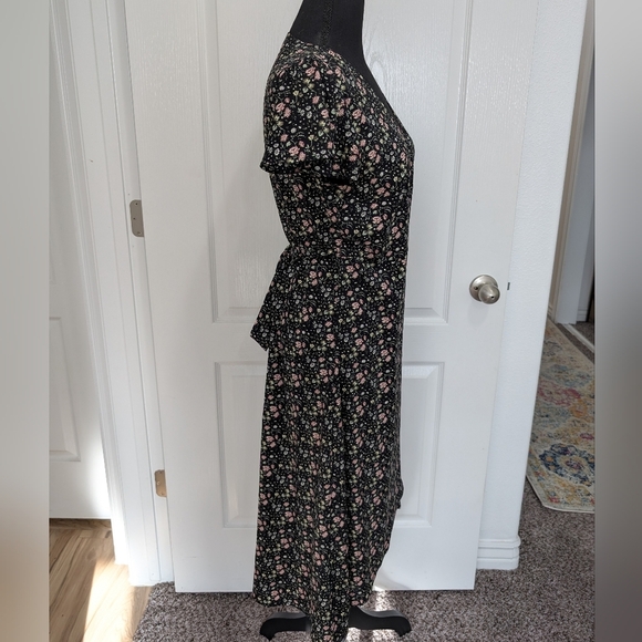 LOFT Floral Wrap High-Low Dress - Picture 4 of 11